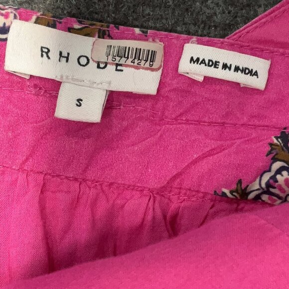 RHODE salena maxi dress in hot pink marigold flower - Picture 5 of 5